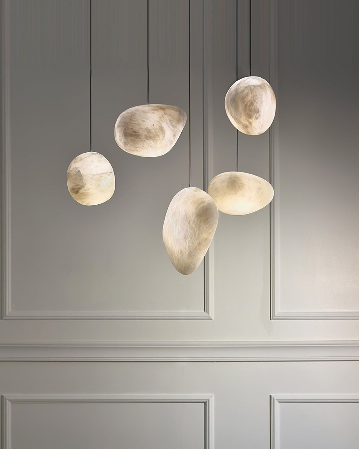 Nivisaya Pebbles Alabaster Pendant Lamp