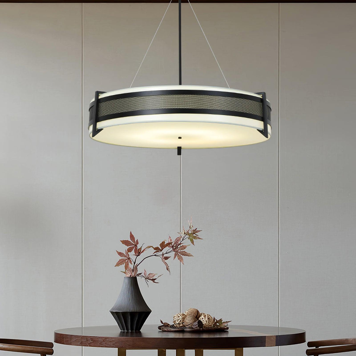 Rivanora Chandelier Pedesina Black Mesh LED