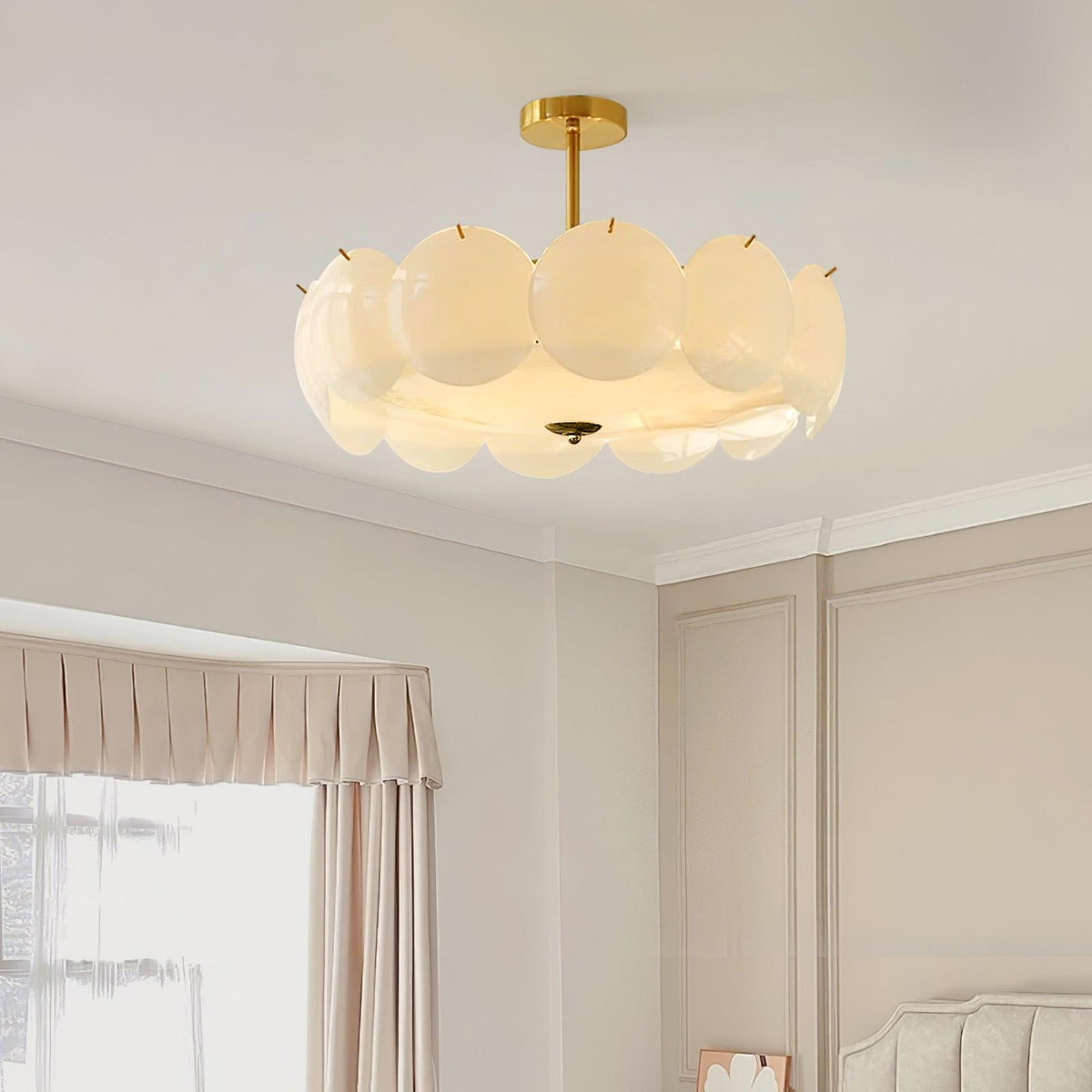 Brolin Ceiling Light Glass Glamorous Ripple