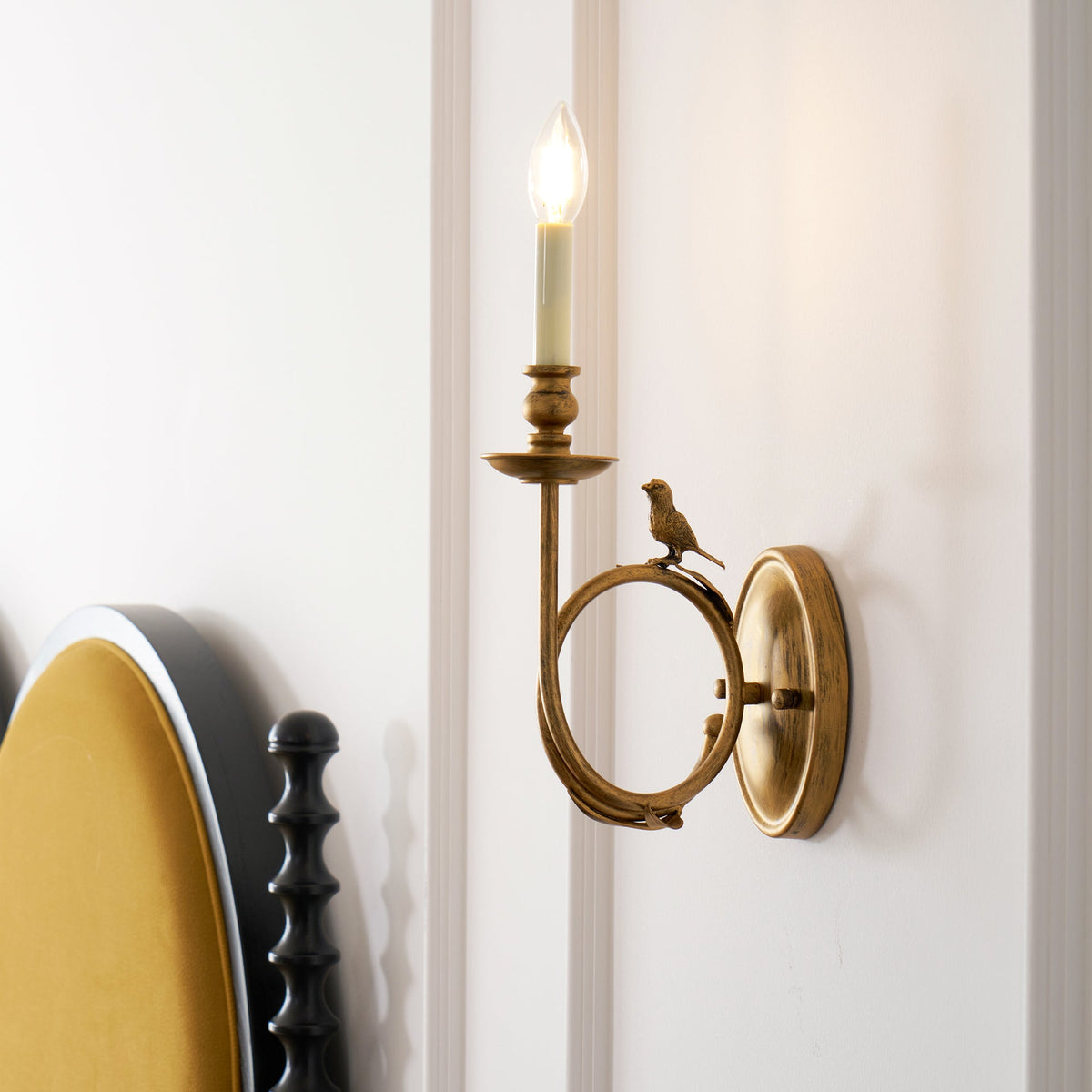 Kieran Vintage Bird Indoor Wall Sconce