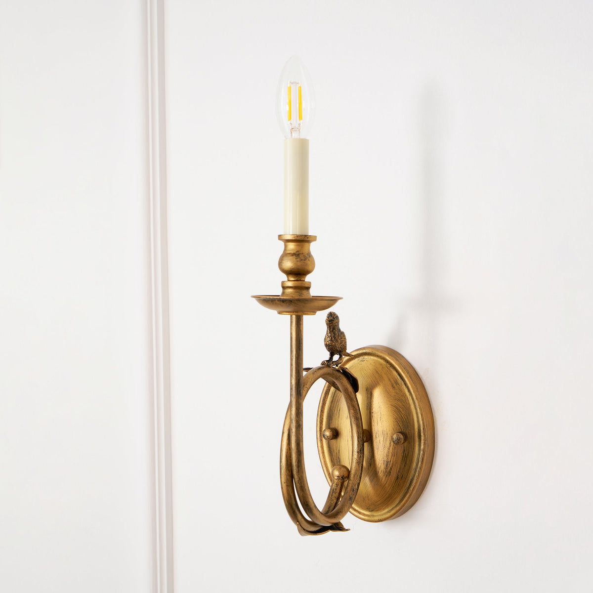 Kieran Vintage Bird Indoor Wall Sconce