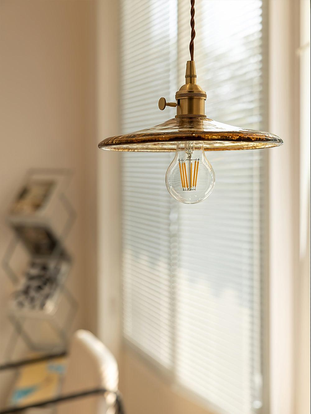 Sage Vintage Glass Pendant Light