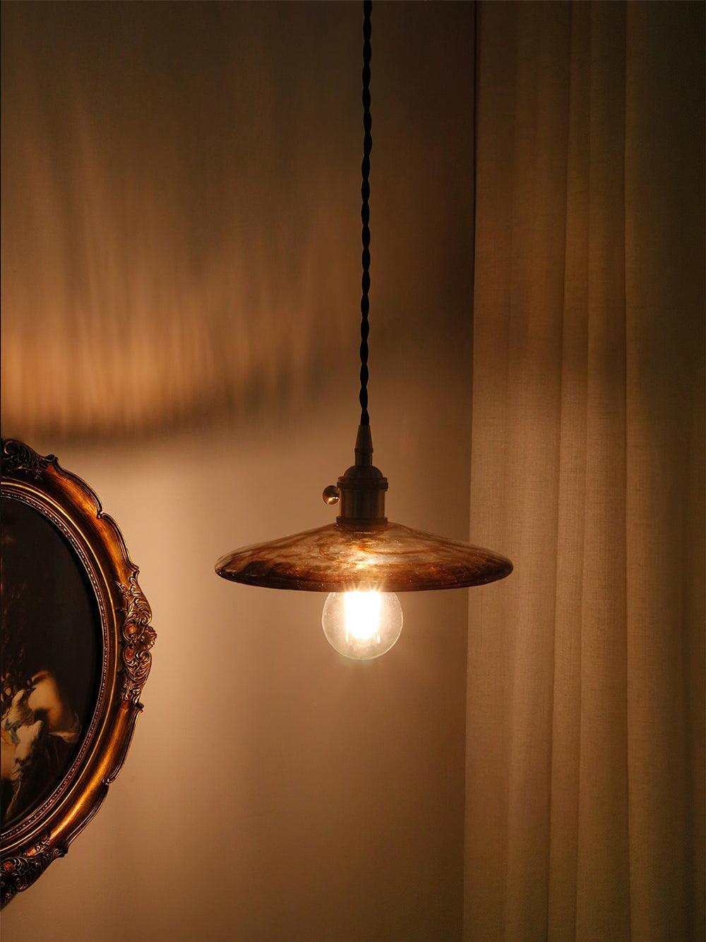 Sage Vintage Glass Pendant Light