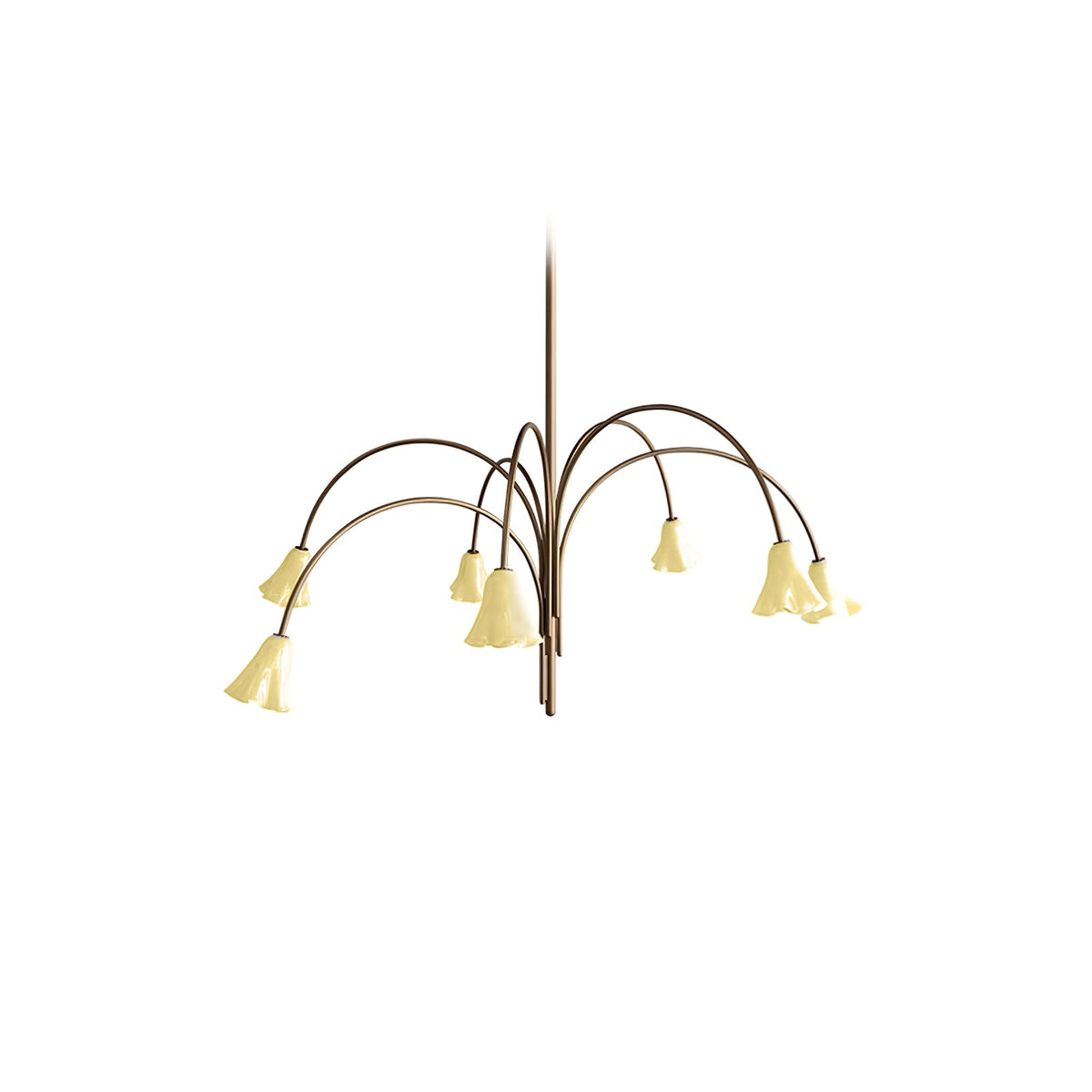 Lioreriel Chandelier Blossom Petal Glass Arms