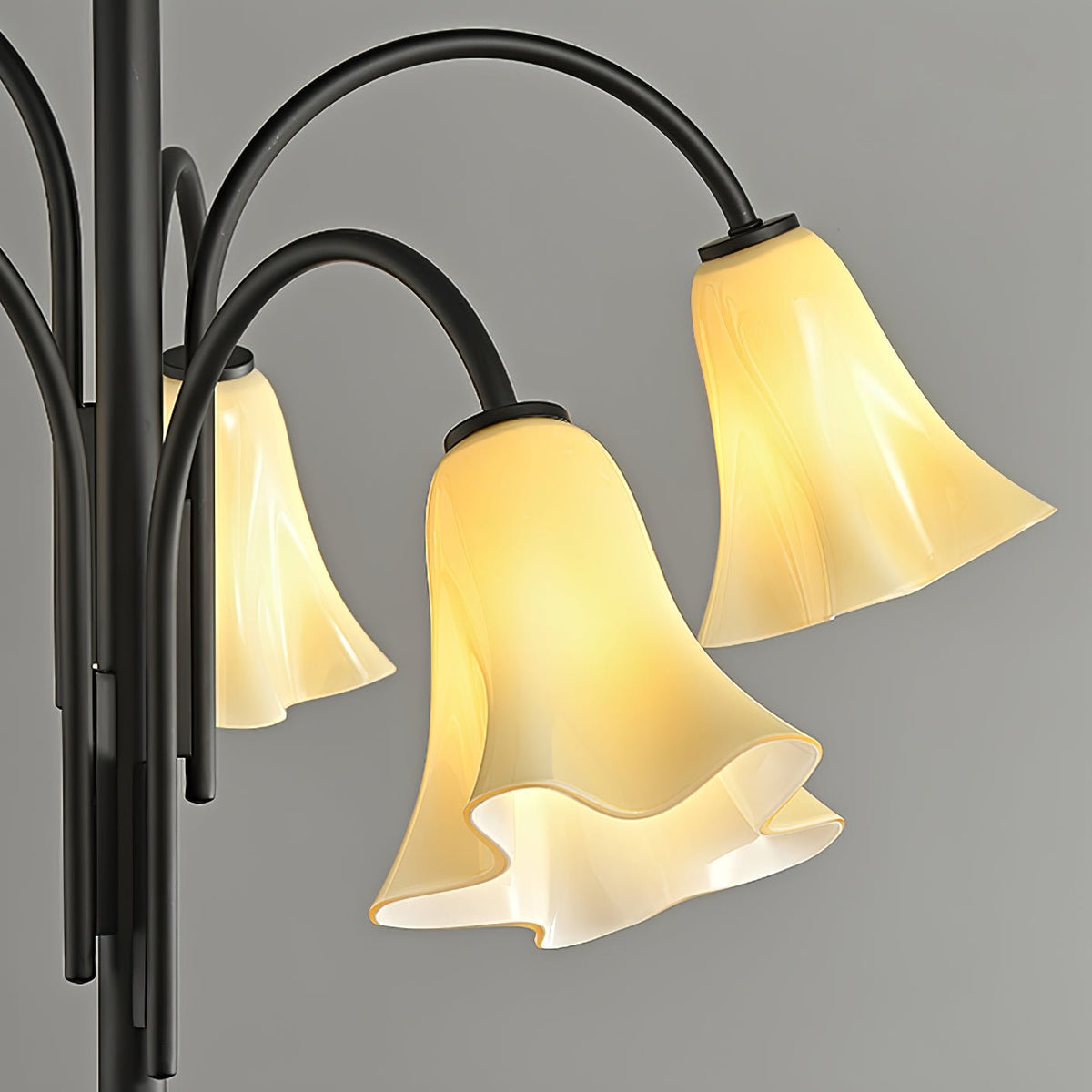 Lioreriel Chandelier Blossom Petal Glass Arms