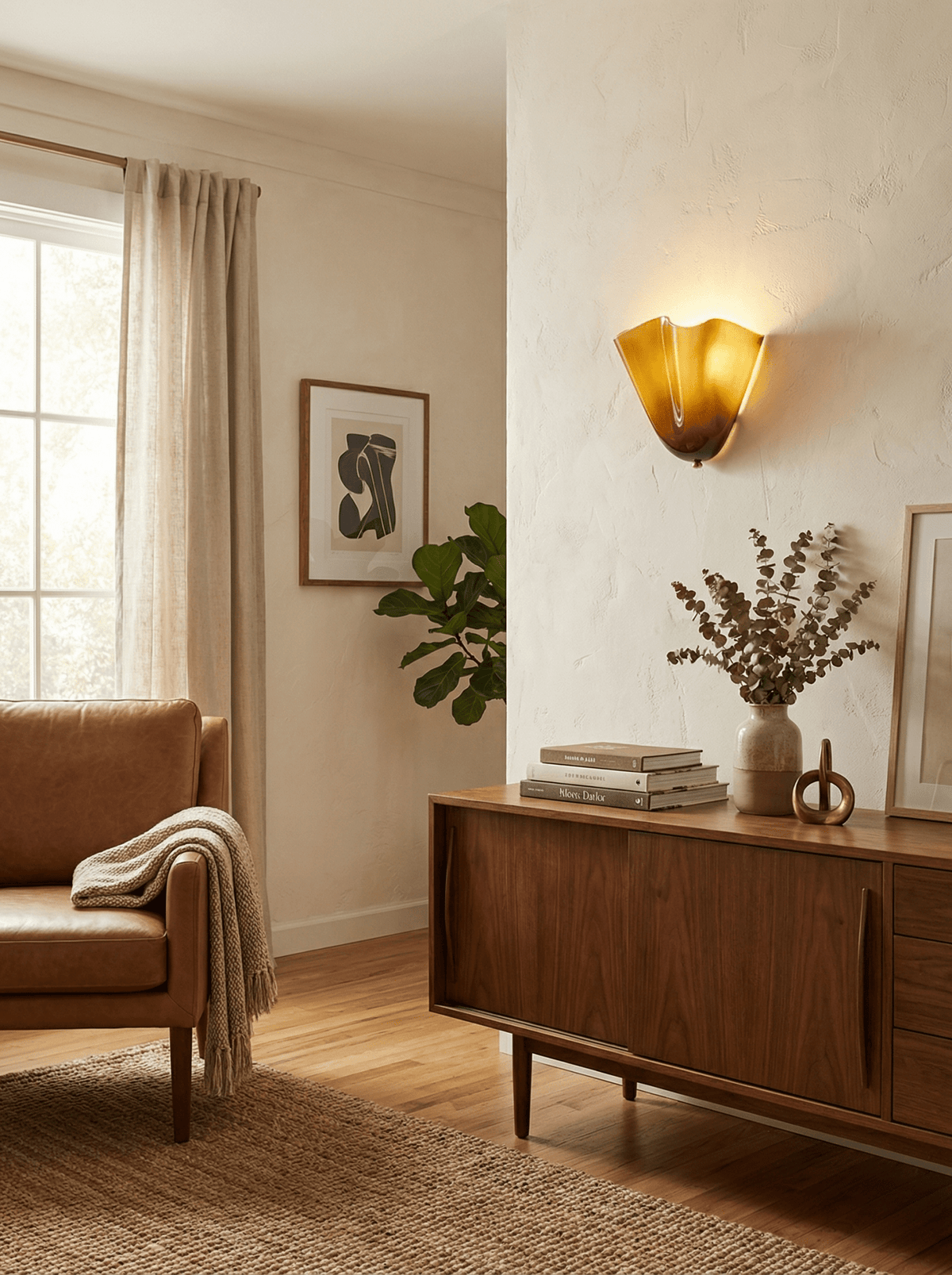 Zakia Glass Indoor Wall Light
