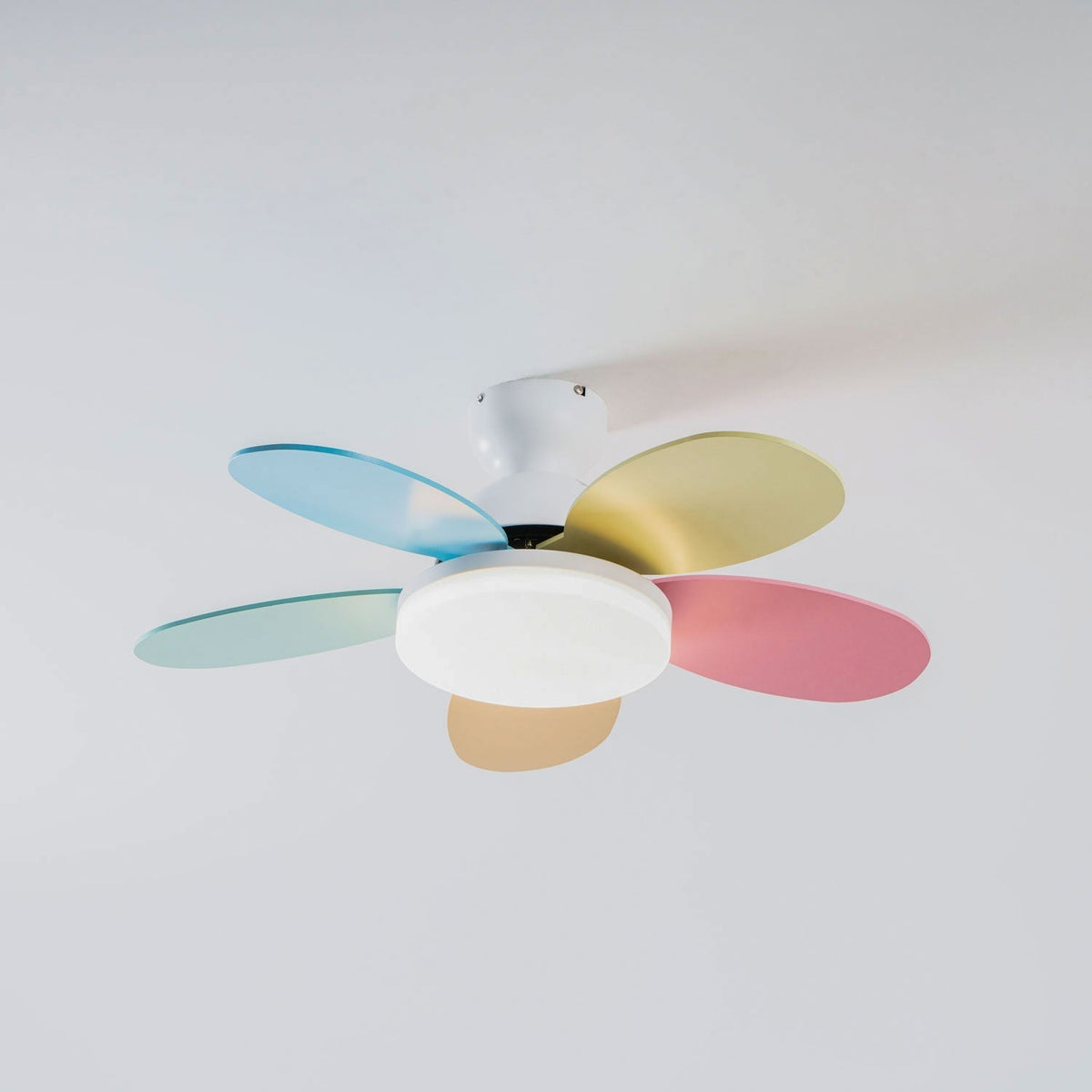 Liora Colorful Wooden Kids Ceiling Fan Light