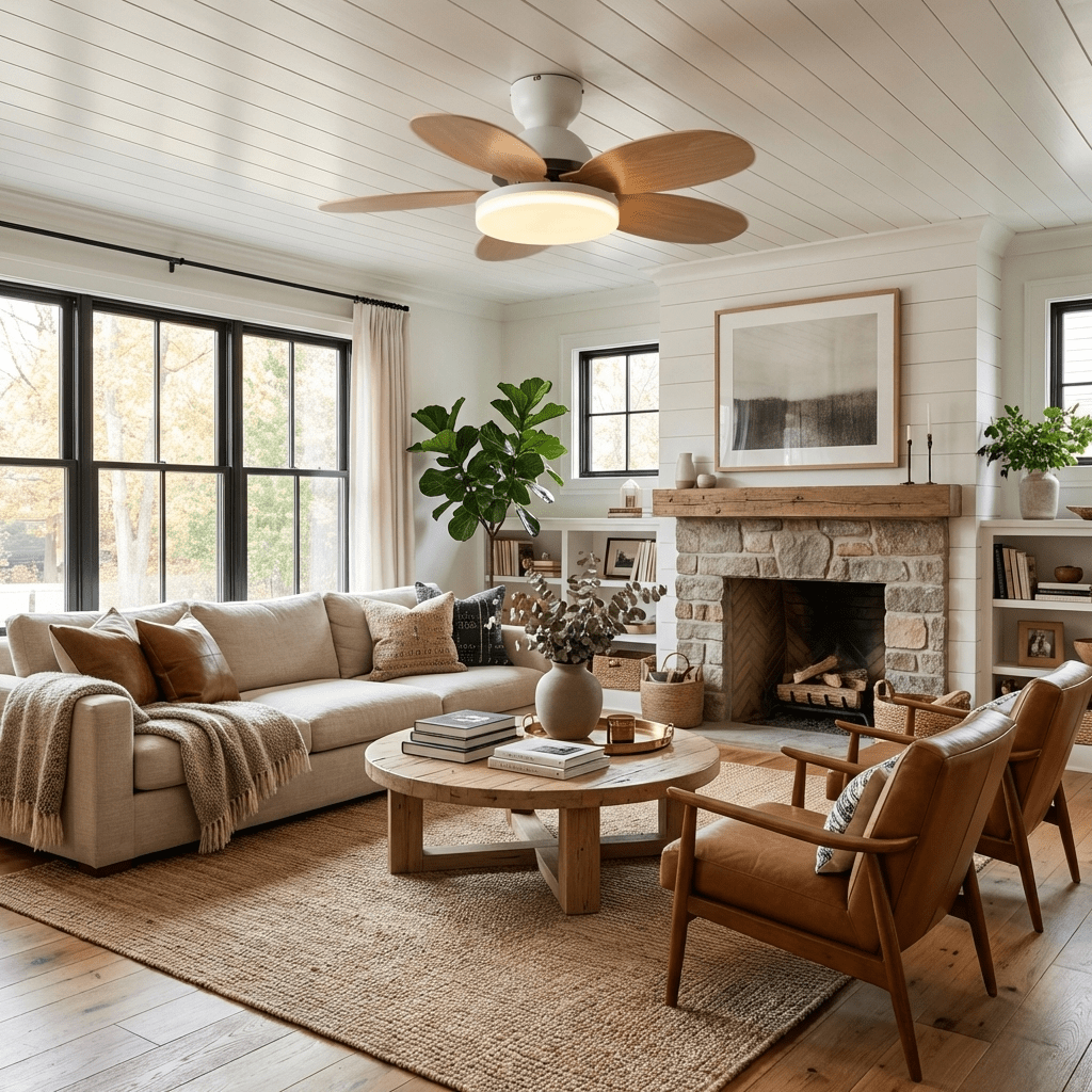 Hoda Wood Ceiling Fan Light