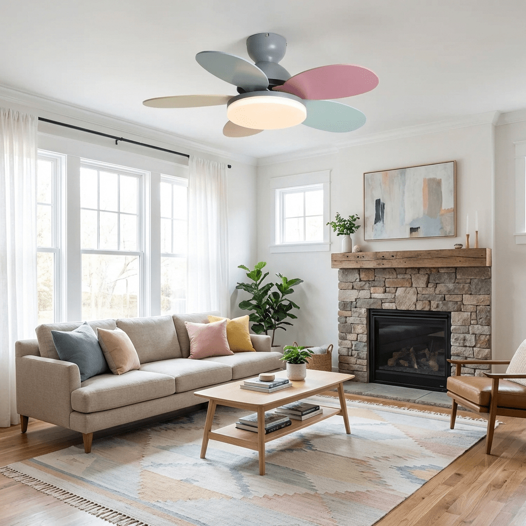 Hoda Wood Ceiling Fan Light