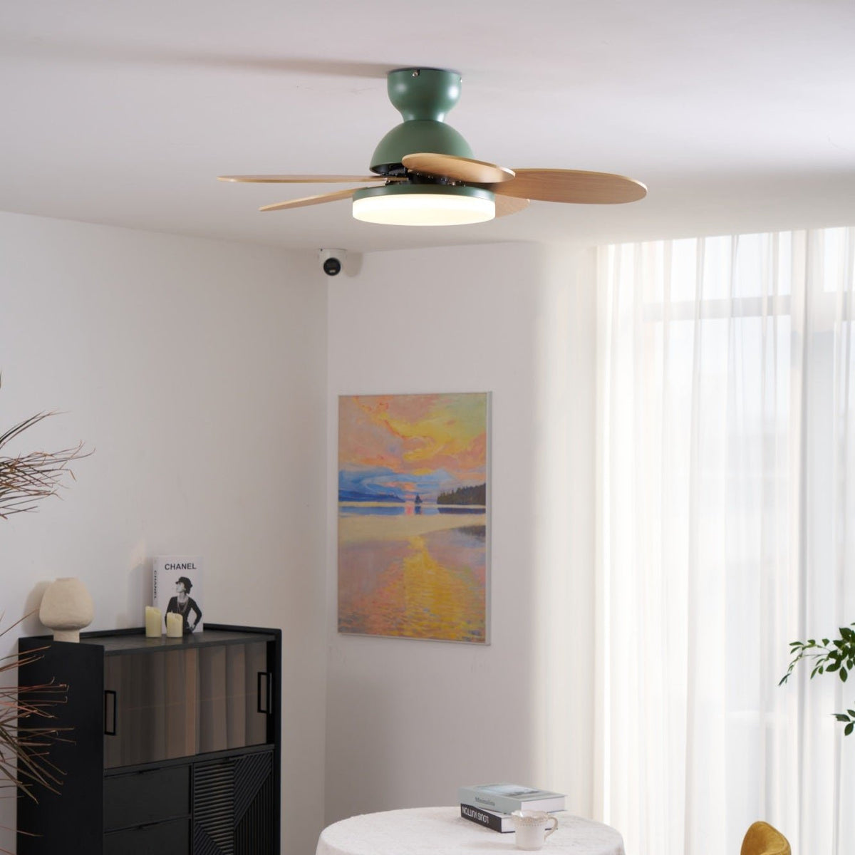 Hoda Wood Ceiling Fan Light