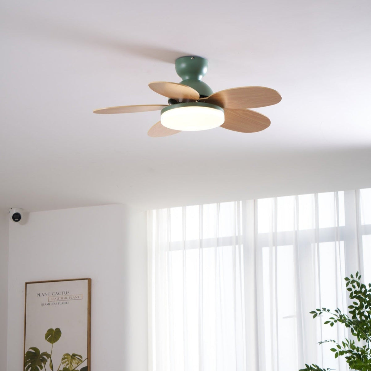 Liora Colorful Wooden Kids Ceiling Fan Light