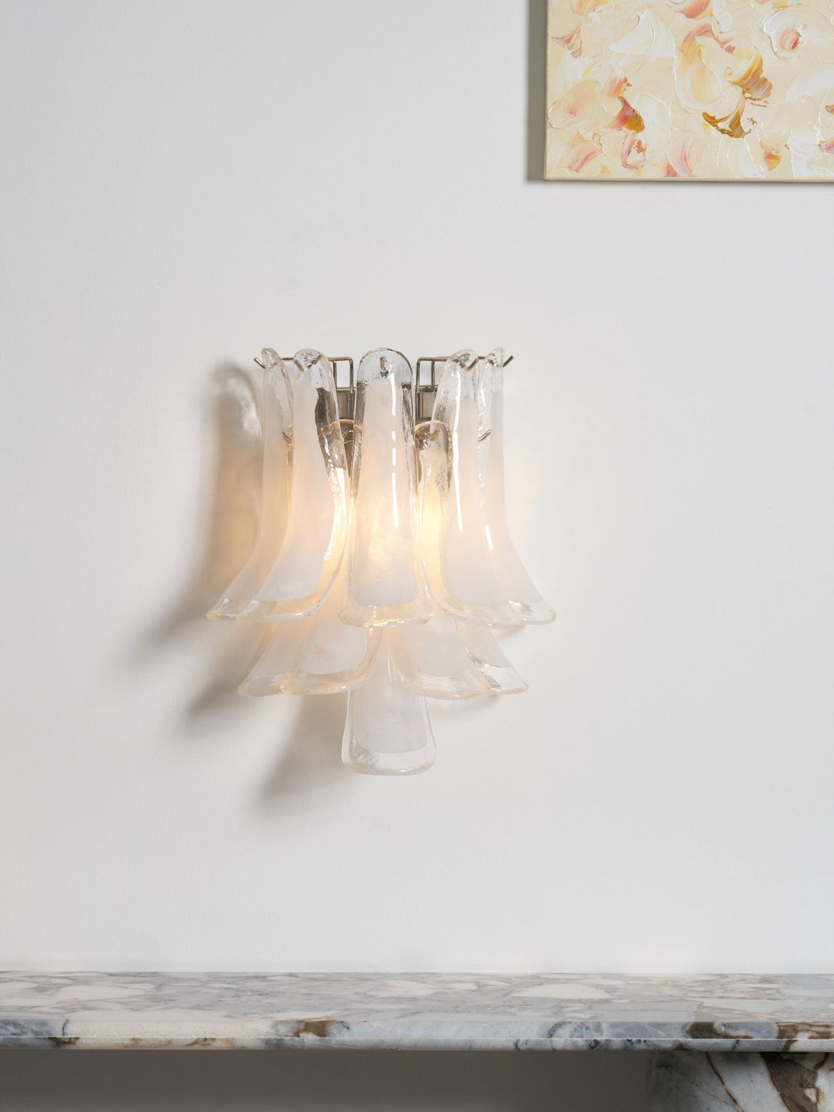 Eiraira Wall Light Petal Shaped Glass Vintage Artistic