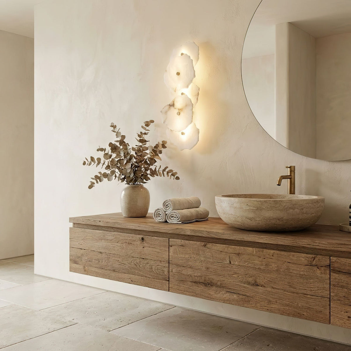 Kokai Alabaster Indoor Wall Light