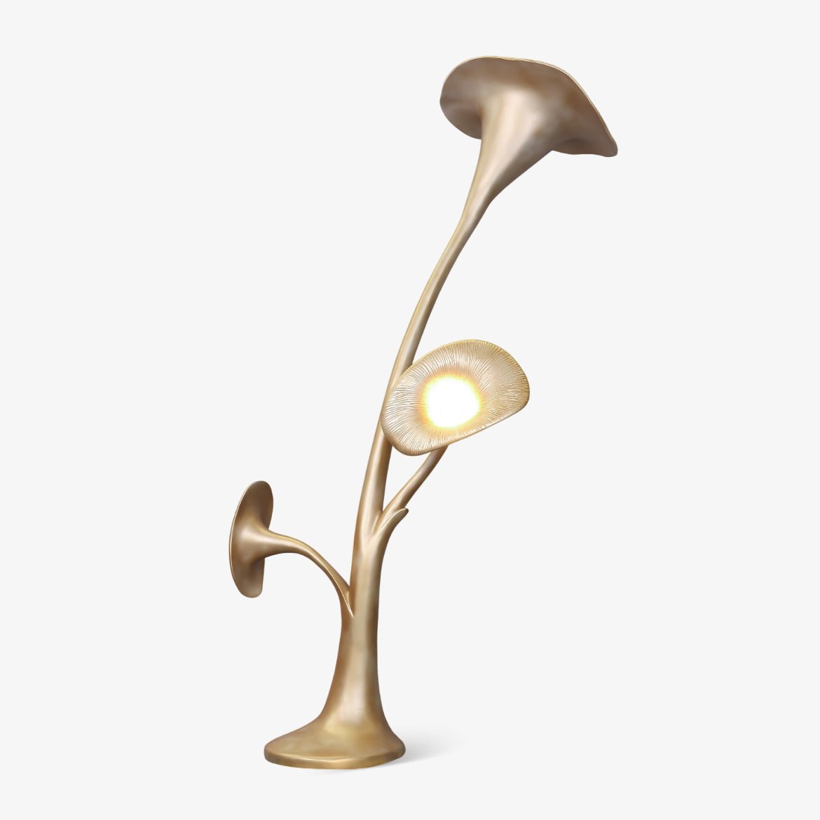 Esole Floral Brass Floor Lamp