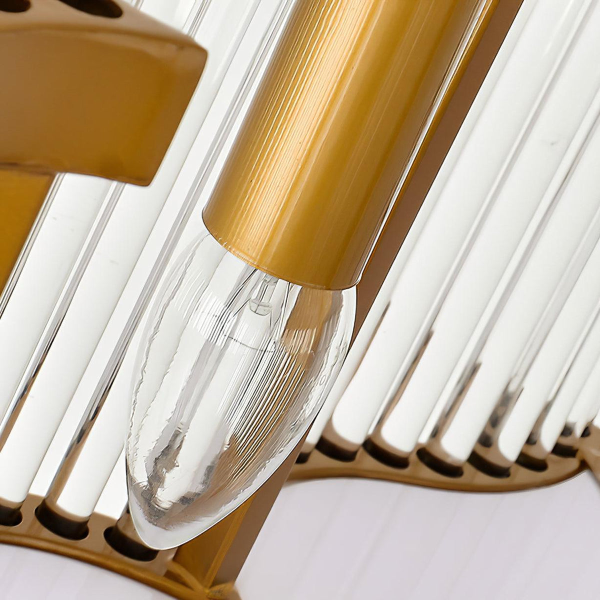 Eirelaine Chandelier Gold Black Glass