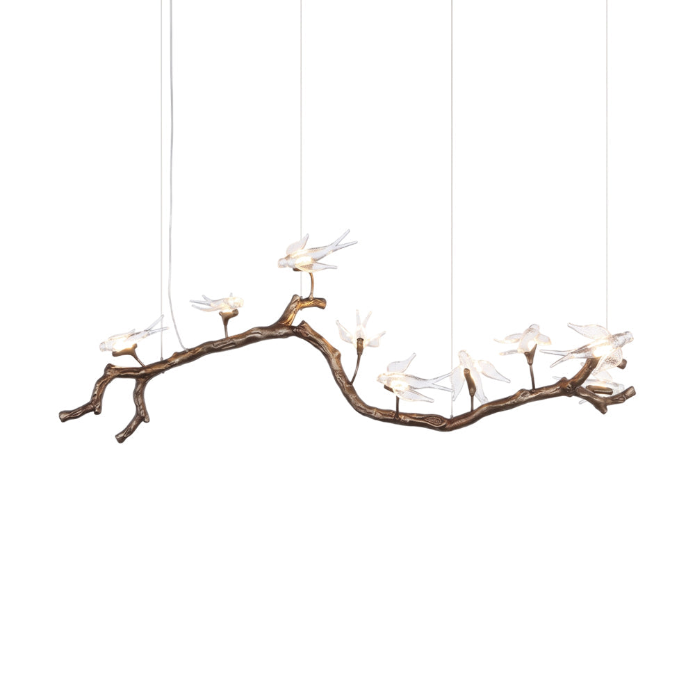 Dovemere Branch Bird Linear Chandelier
