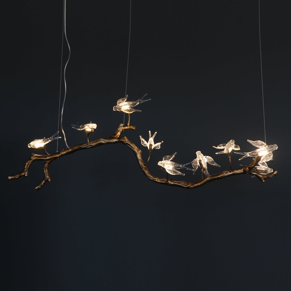 Dovemere Branch Bird Linear Chandelier