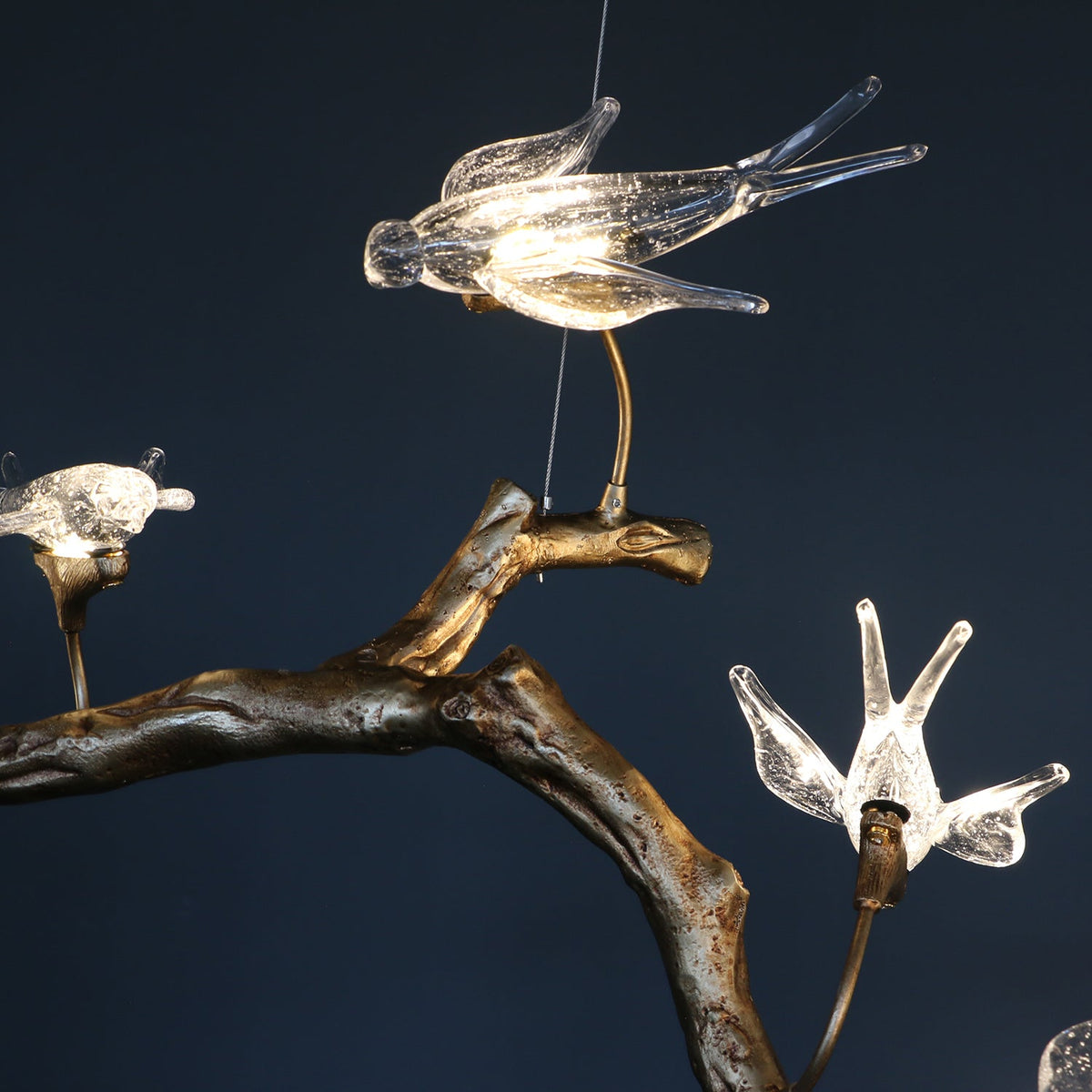 Dovemere Branch Bird Linear Chandelier