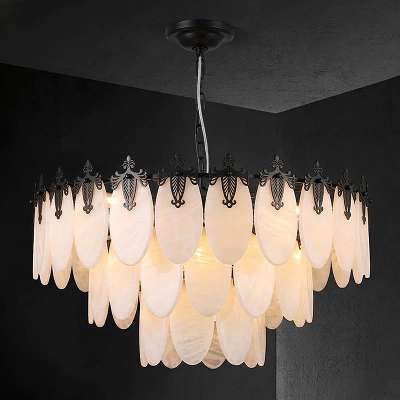Fallowstone Botanical Alabaster Chandelier