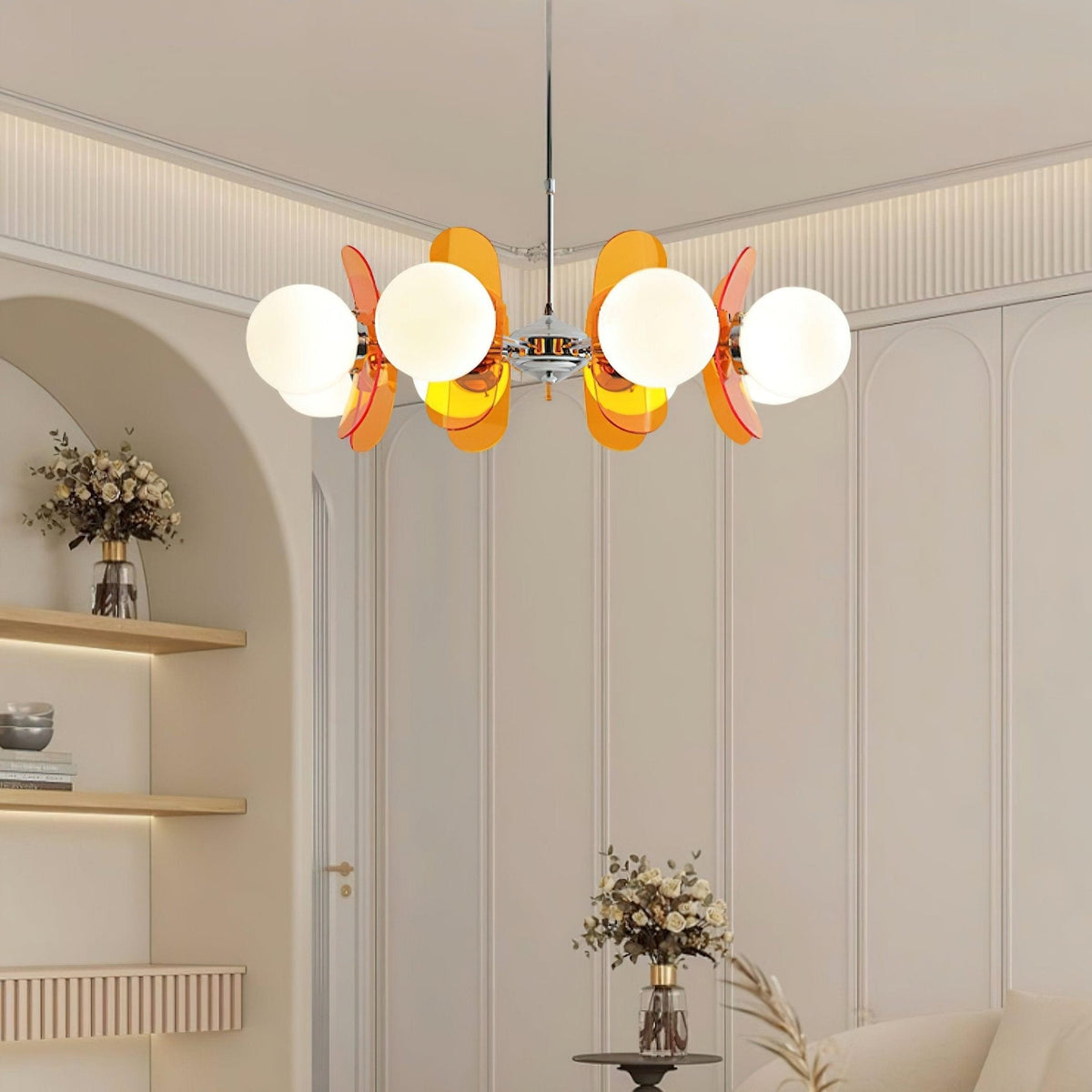 Aira  Chandelier Brown &Orange