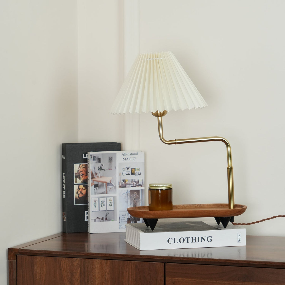 Rinenina Wooden Fabric Vintage Table Lamp