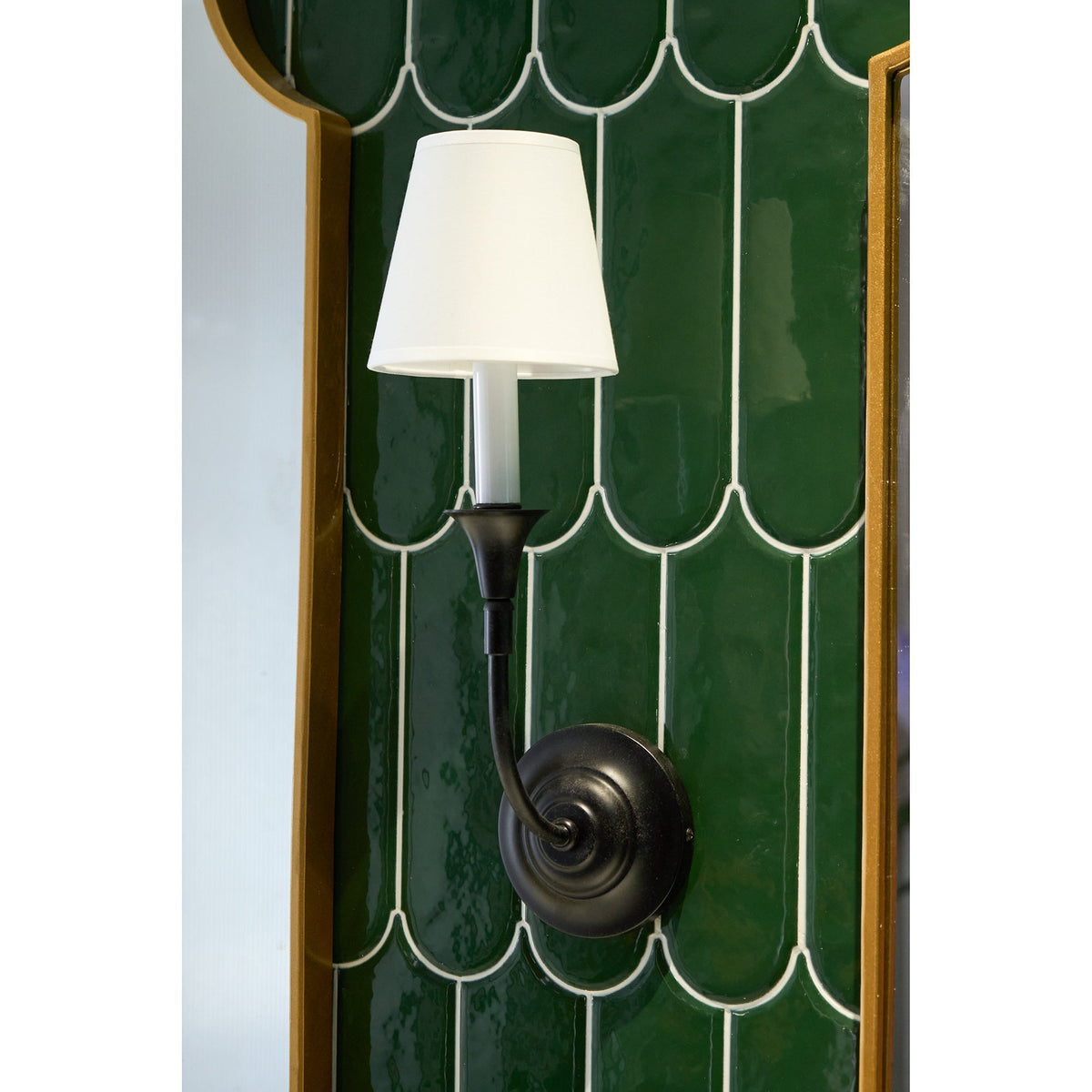 Cygnus Modern Minimalist Traditional Black Fabric Wall Lamp