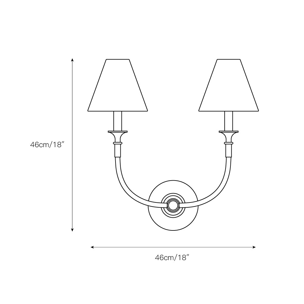 Cygnus Modern Minimalist Traditional Black Fabric Wall Lamp