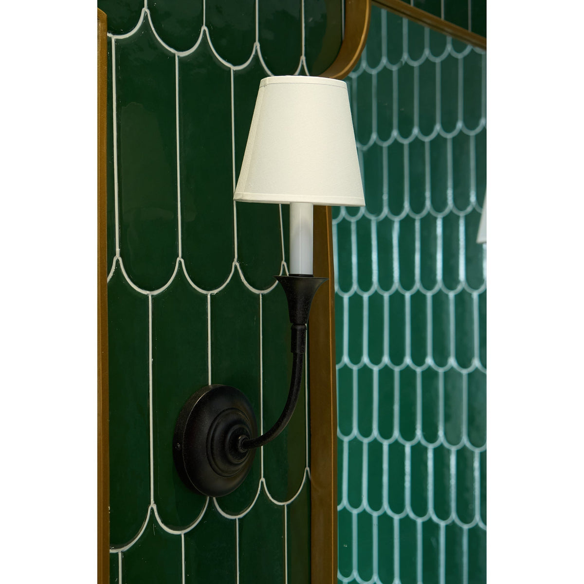 Cygnus Modern Minimalist Traditional Black Fabric Wall Lamp