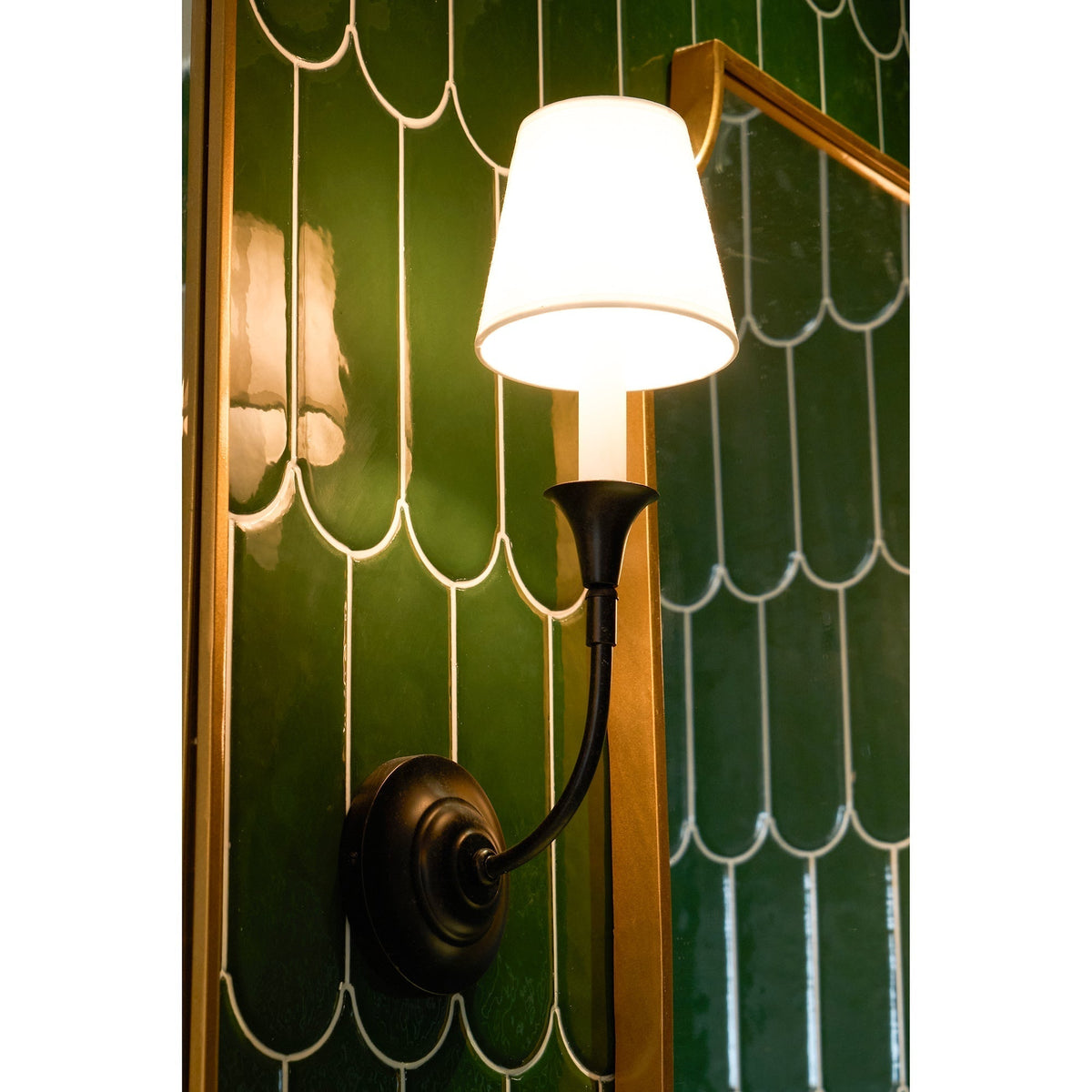 Cygnus Modern Minimalist Traditional Black Fabric Wall Lamp