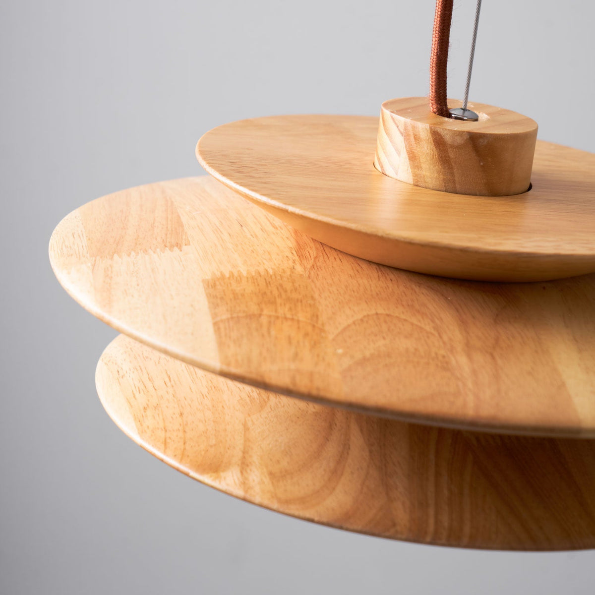 Hoko Wooden Disc Pendant Light