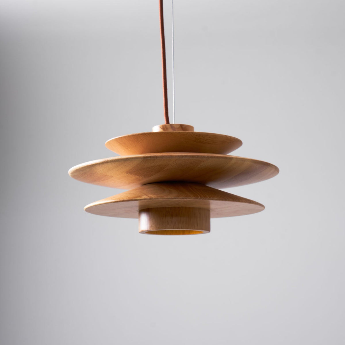 Hoko Wooden Disc Pendant Light