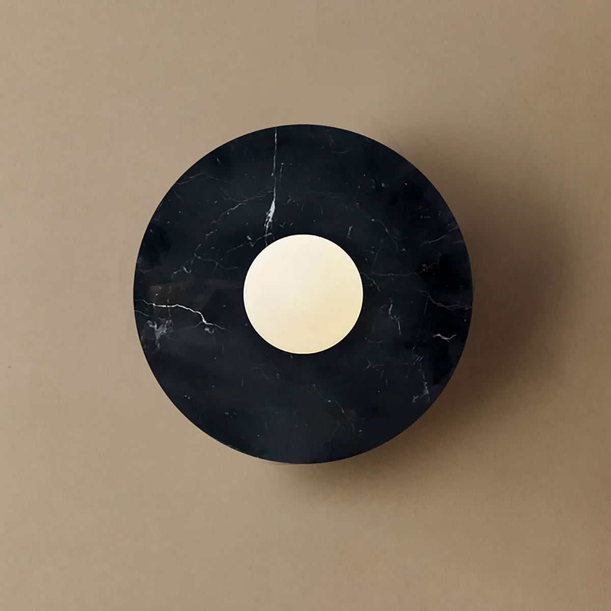 Neranenne Round Stone Disc Wall Sconce