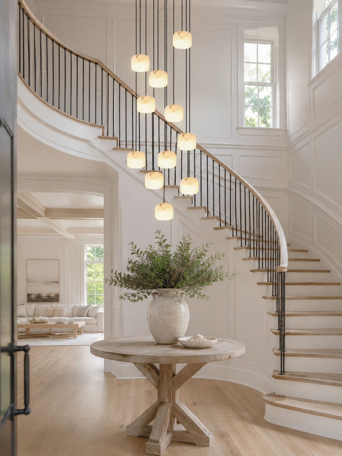 Serelle Alabaster Cluster Chandelier