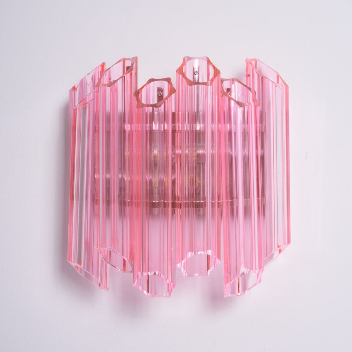 Aurora Wall Lamp Pink Murano Glass Tube