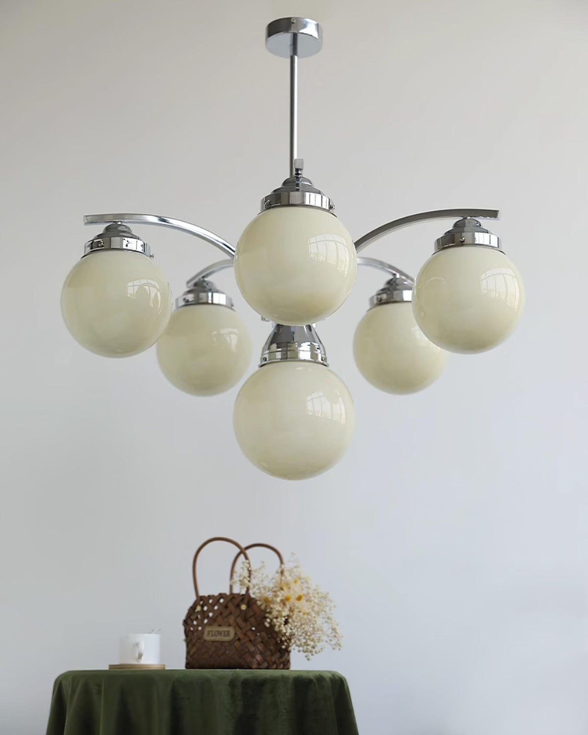 Lioreena Chandelier Pink Glass