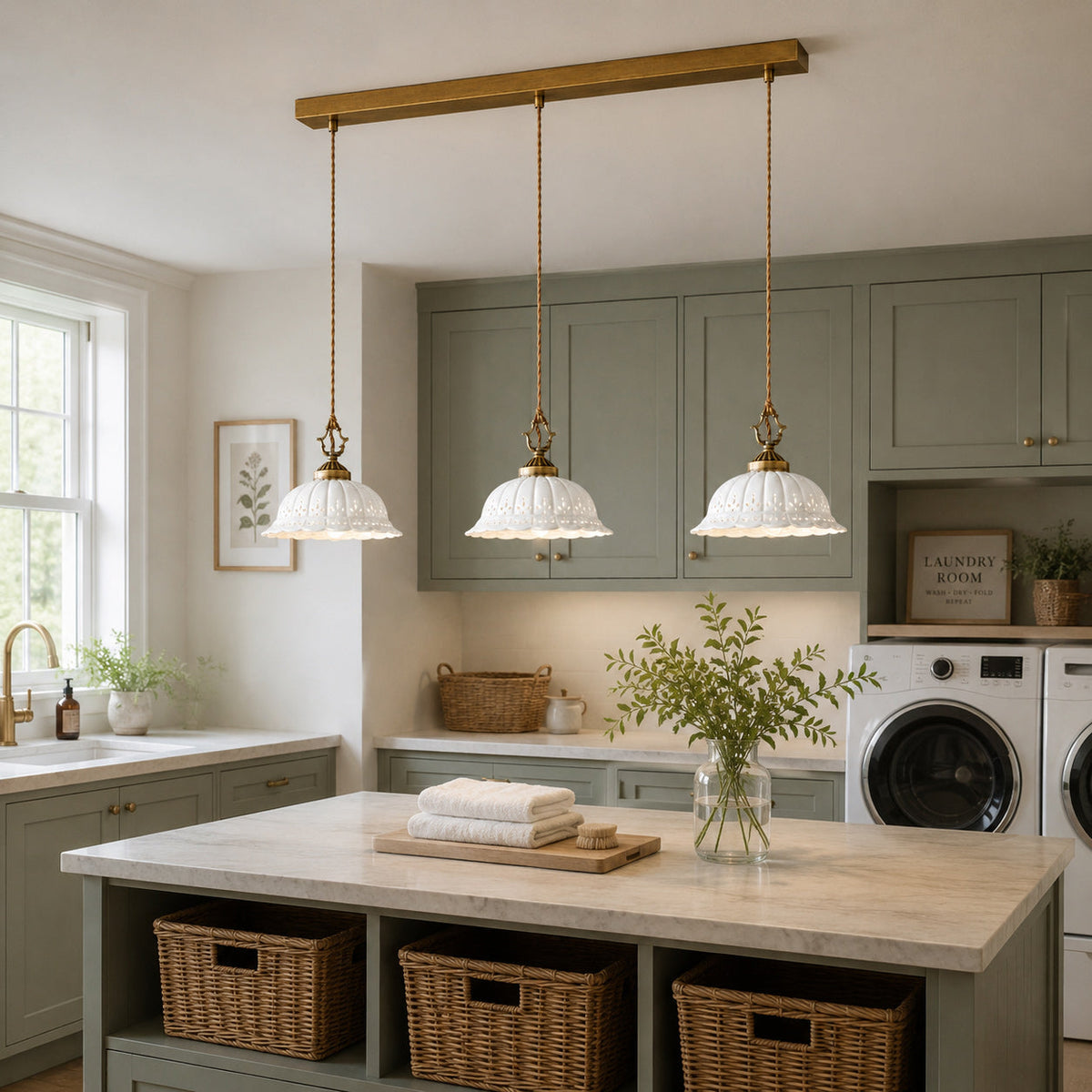 Dunleigh Ceramic Shade Pendant Light