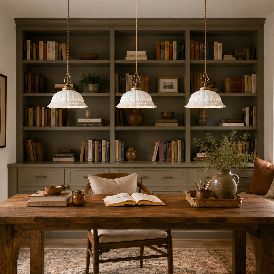 Dunleigh Ceramic Shade Pendant Light