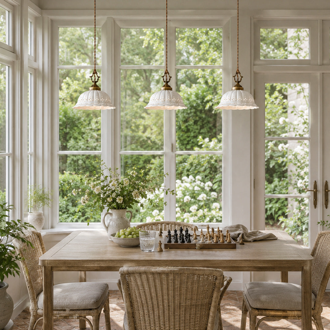 Dunleigh Ceramic Shade Pendant Light