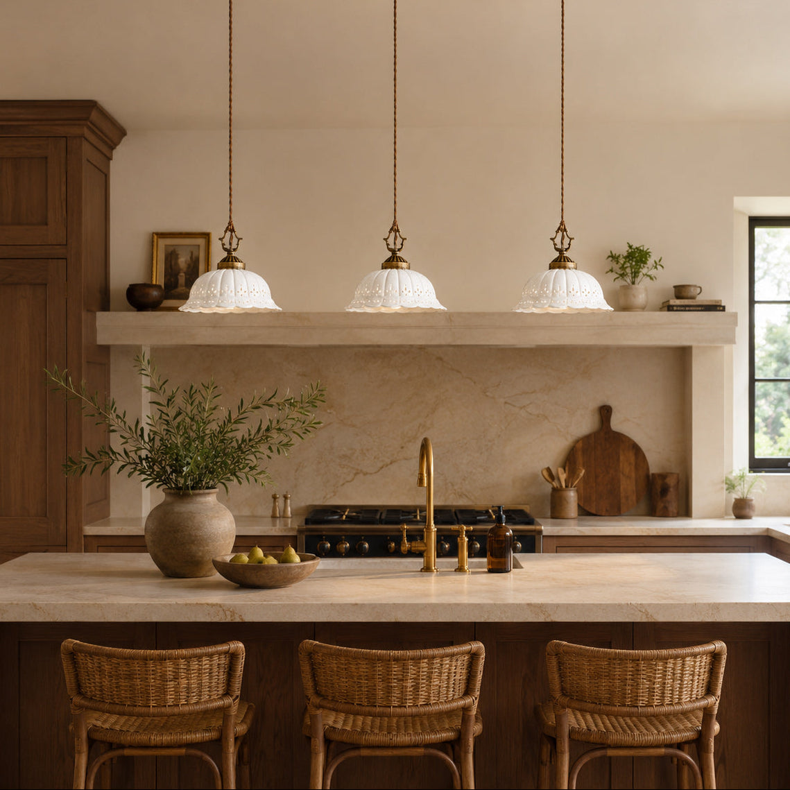 Dunleigh Ceramic Shade Pendant Light