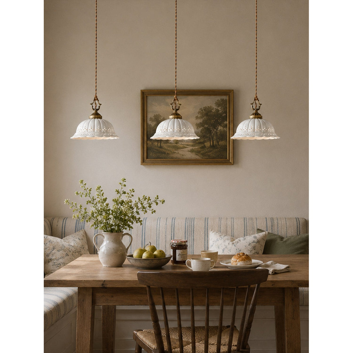 Dunleigh Ceramic Shade Pendant Light