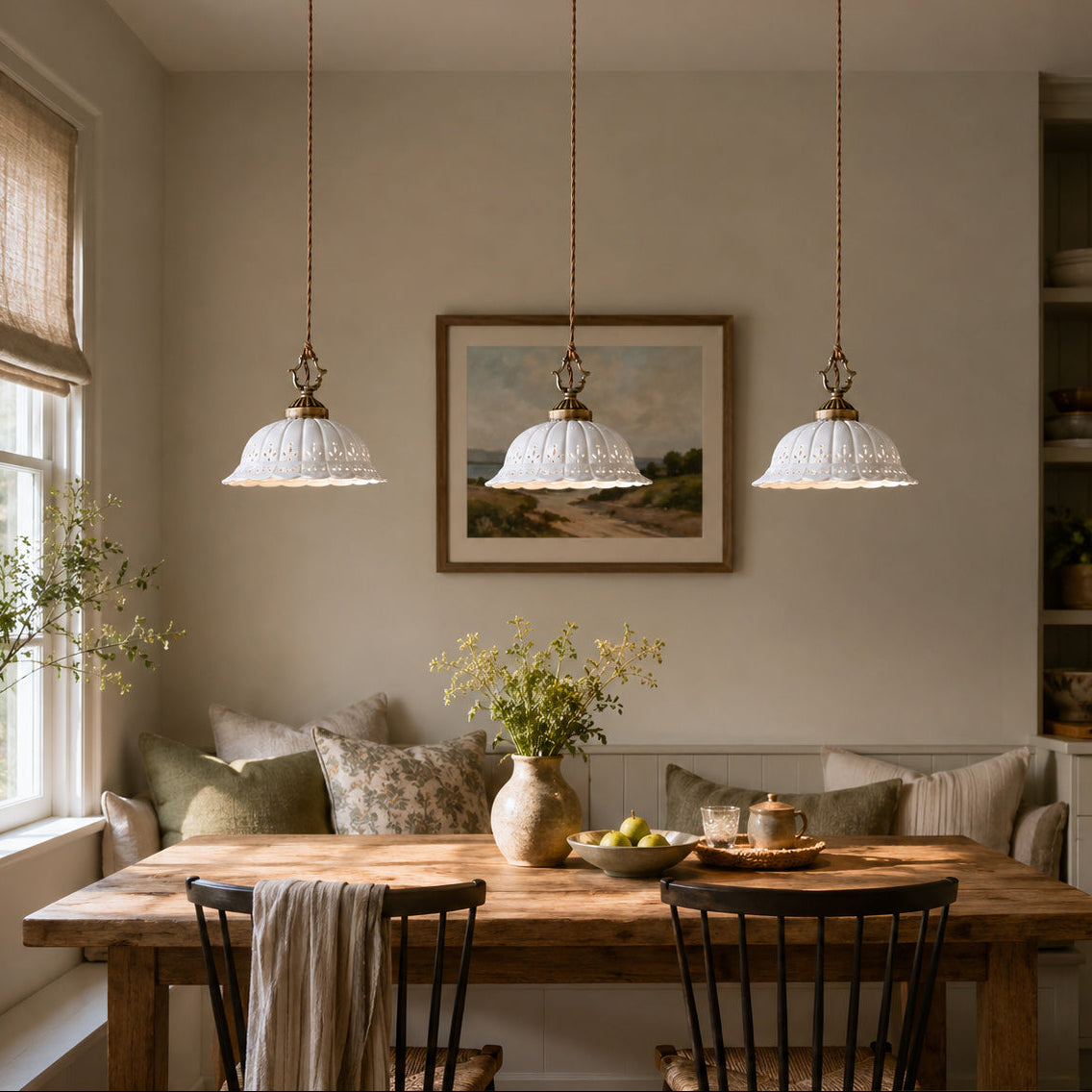 Dunleigh Ceramic Shade Pendant Light