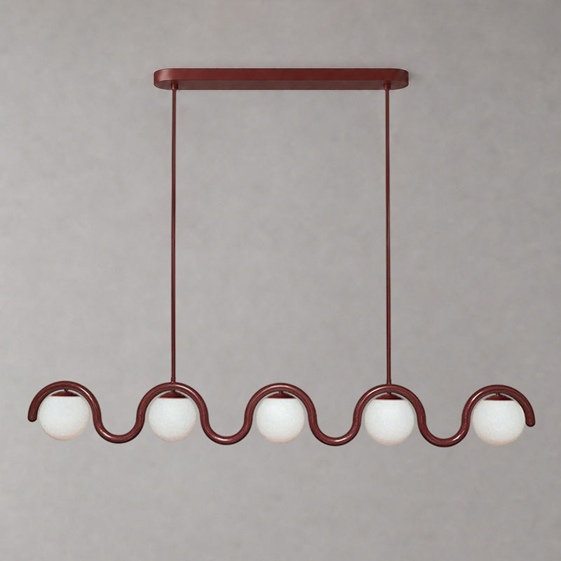 Ashcombe Opal Glass Linear Chandelier