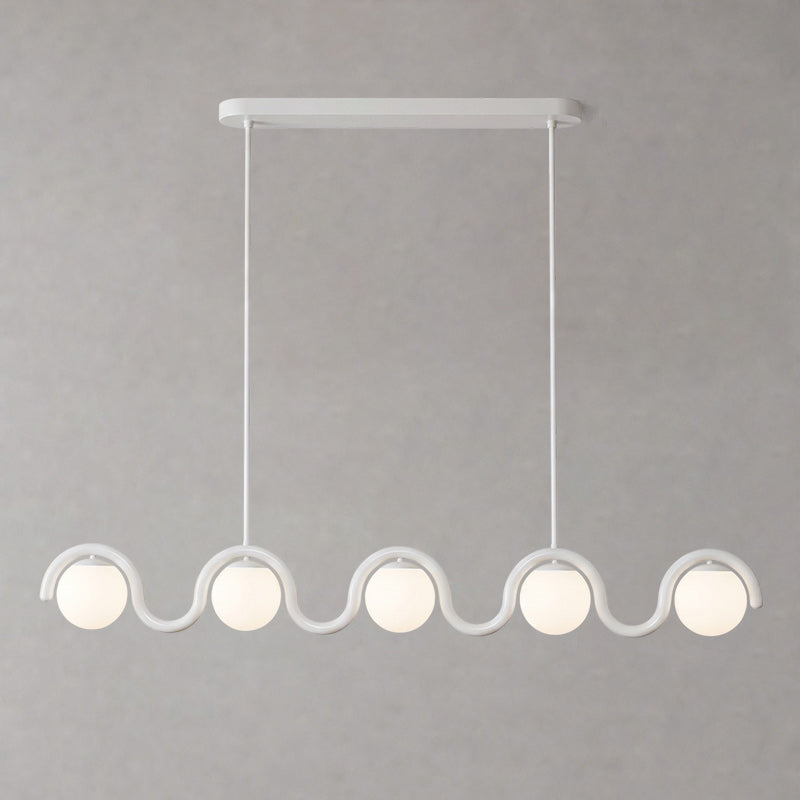 Ashcombe Opal Glass Linear Chandelier