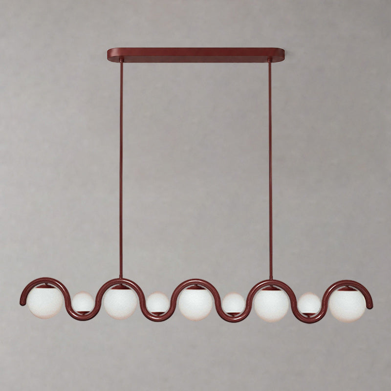 Ashcombe Opal Glass Linear Chandelier