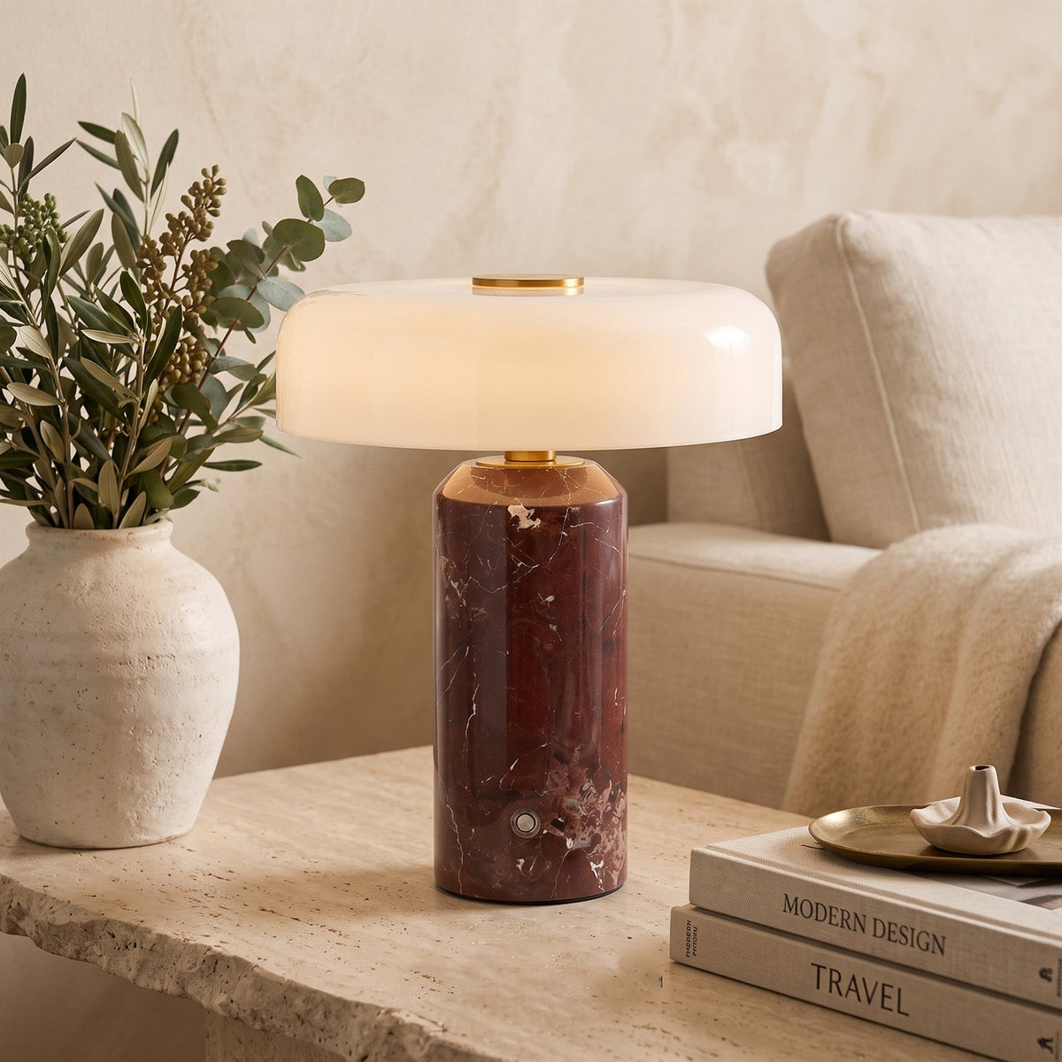 Juniper Marble Cordless Table Lamp
