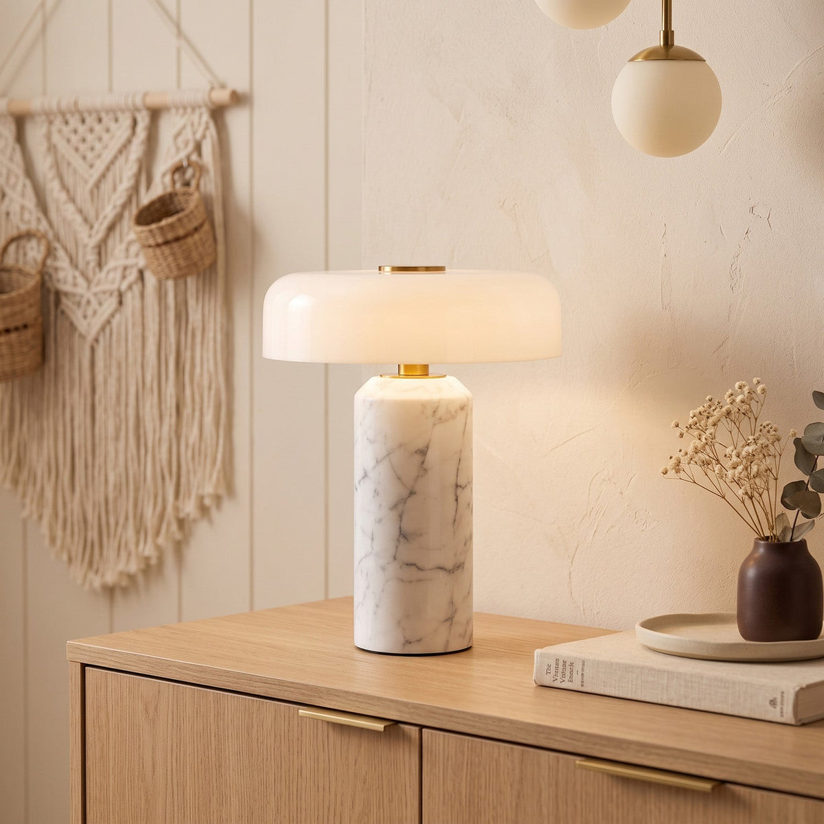 Juniper Marble Cordless Table Lamp