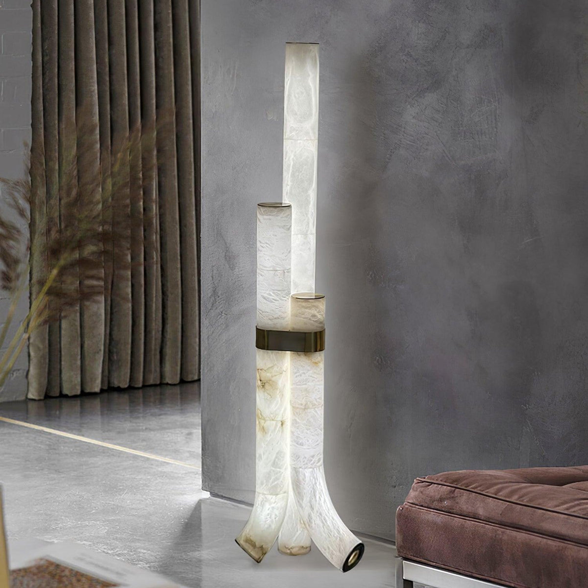 Nivoena Alabaster Floor Lamp