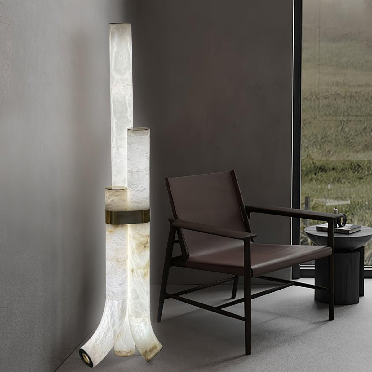 Nivoena Alabaster Floor Lamp