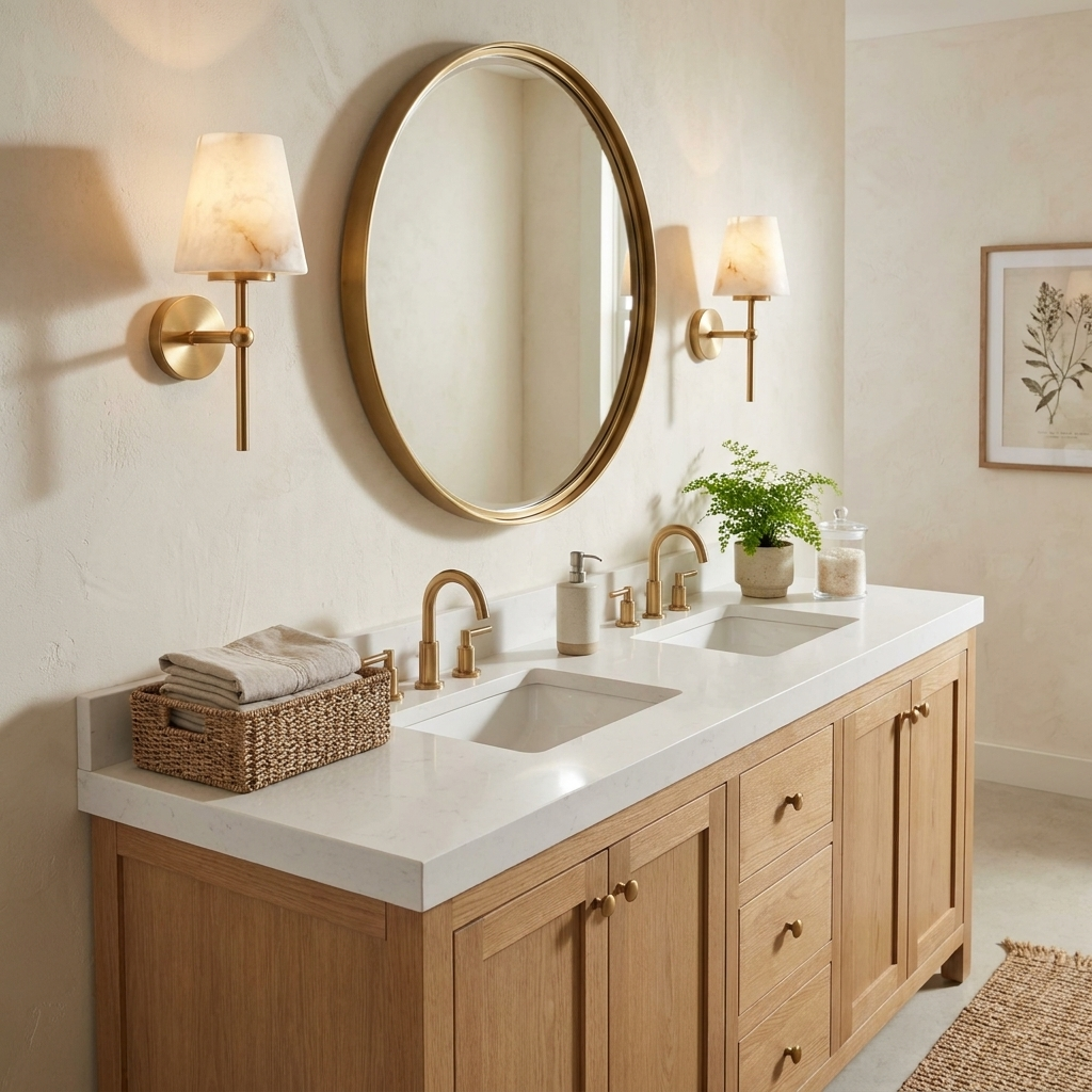 Stavermere Alabaster Wall Sconce