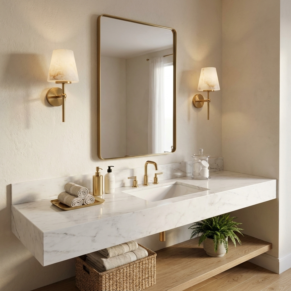 Stavermere Alabaster Wall Sconce